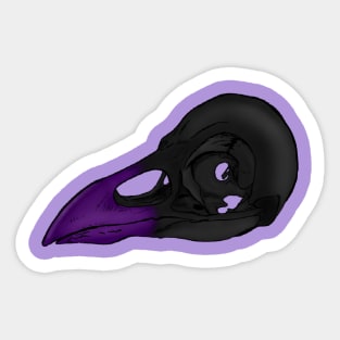 Raven Skull Sticker